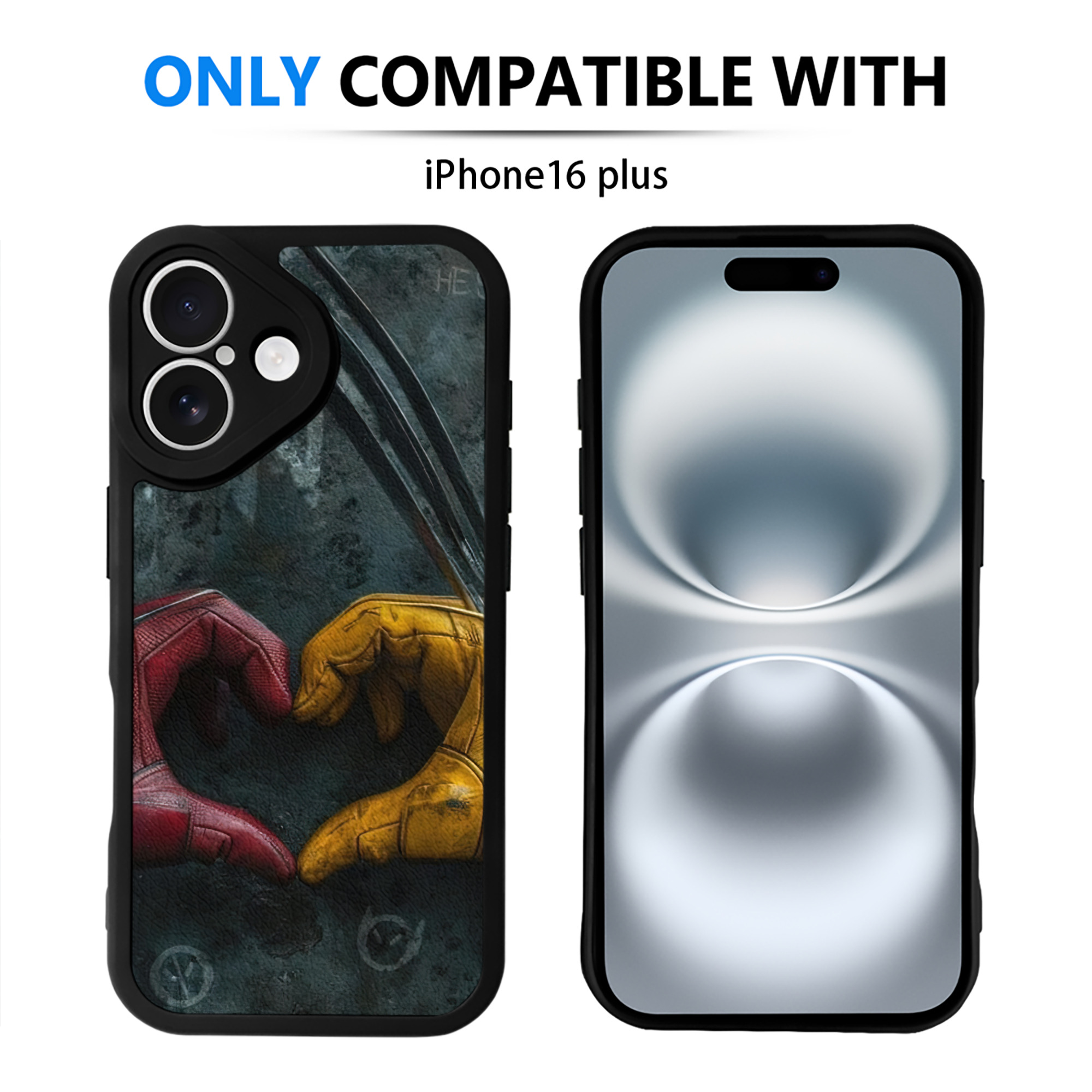 （画像用） Deadpool デッドプール 【iPhone 16シリーズ対応】シリコンスマホケース（レザー調） 材質：シリコン